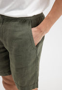 Loner Linen Short | Dk. Granite Green