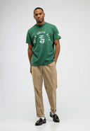 Army Loose Logo Tee | Iris Green