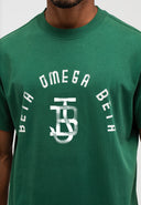 Army Loose Logo Tee | Iris Green