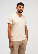 Alain Jersey Polohemd | Beige Grau