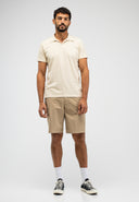 Alain Jersey Polohemd | Beige Grau