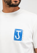 Army Cyan Loose Tee | Titan White