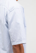 Anthony Resort Streifenhemd SS | Horizon Blue
