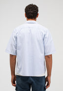 Anthony Resort Streifenhemd SS | Horizon Blue