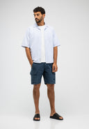 Anthony Resort Streifenhemd SS | Horizon Blue