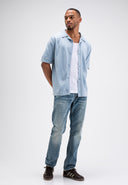 Clifden Knit Shirt | Shark Blue