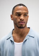 Clifden Knit Shirt | Shark Blue