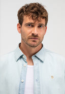 Upton Chambray Hemd | Shark Blue