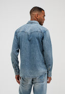 Carter West Denim Shirt | Med Vintage Aged