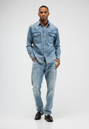 Carter West Denim Shirt | Med Vintage Aged