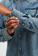 Carter West Denim Shirt | Med Vintage Aged