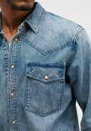 Carter West Denim Shirt | Med Vintage Aged