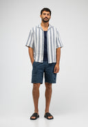 Alex Stripe Shirt | Alaska Blue