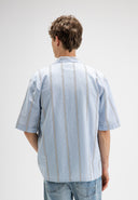 Quinn Linen Stripe Shirt | Shark Blue