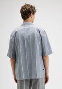 Quinn Linen Stripe Shirt | Alaska Blue