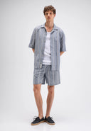Quinn Linen Stripe Shirt | Alaska Blue