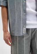 Quinn Linen Stripe Shirt | Alaska Blue