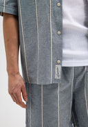 Quinn Linen Stripe Shirt | Alaska Blue