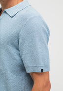 Bouclé-Strickpolo | Shark Blue