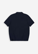Bouclé-Strickpolo | Alaska Blue