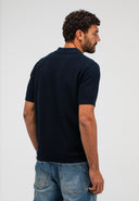 Bouclé-Strickpolo | Alaska Blue