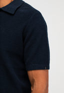 Bouclé-Strickpolo | Alaska Blue