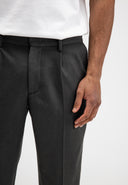 Lennox Straight Wool Trouser | Fjord Green
