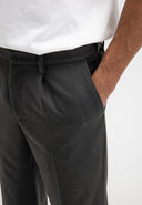 Lennox Straight Wool Trouser | Fjord Green