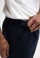 Lennox Straight Wool Trouser | Alaska Blue