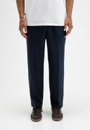 Lennox Straight Wool Trouser | Alaska Blue