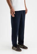 Lennox Straight Wool Trouser | Alaska Blue