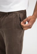 Lennox Straight Twill Trouser | Chestnut Brown