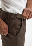 Lennox Straight Twill Trouser | Chestnut Brown