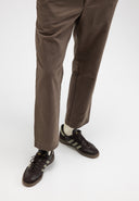 Lennox Straight Twill Trouser | Chestnut Brown