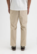 Lennox Straight Twill Trouser | Beige Grey