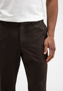 Lennox Straight Twill Trouser | Topaz Brown