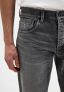 Stockton Straight Smoke Denim | Medium Aged