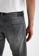 Stockton Straight Smoke Denim | Medium Aged
