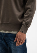 Army Sweat Half Zip | Chestnut Brown