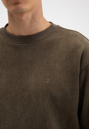 Flux Heavy Waffle Sweat | Birch Green
