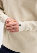 Flux Heavy Waffle Sweat | Beige Grey