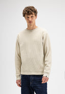 Flux Heavy Waffle Sweat | Beige Grey