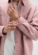 Blaine Garment Dye Overshirt | Flamingo Pink