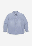 Blaine Garment Dye Overshirt | Shark Blue