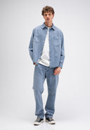 Blaine Garment Dye Overshirt | Shark Blue
