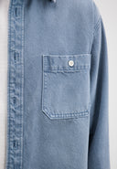 Blaine Garment Dye Overshirt | Shark Blue