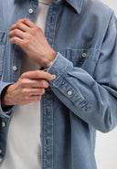 Blaine Garment Dye Overshirt | Shark Blue