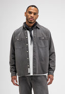 Blaine Garment Dye Overshirt | Agatha Grey