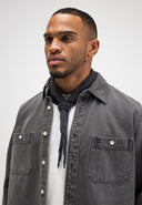 Blaine Garment Dye Overshirt | Agatha Grey