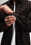 Judd Cord Small Check Shirt | Topaz Brown